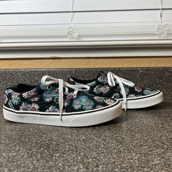 VANS Off The Wall Women's 9 Floral Daisies Print Canvas Sneakers Lace Up Low Top - Picture 4 of 11
